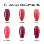 Lot Rouges irisés/pailletés