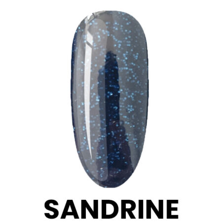 Vernis Semi Permanent SANDRINE 260 Bleu Pailleté 12mL de Princess Paris