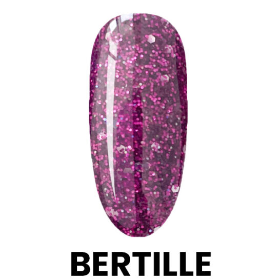 Vernis Semi Permanent BERTILLE 256 Violet Pailletté 12mL de Princess Paris