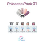 Kit vernis gel Princess Pack 01 avec couleurs variées.